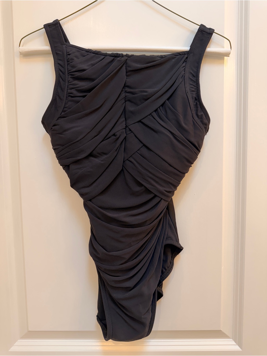 Miraclesuit Black Ruched Swimsuit - Classic Tank Style - Mastectomy Friendly